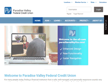 Tablet Screenshot of paradisevalleyfcu.org